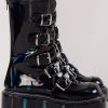 Demonia EMILY-330 Black Holographic Boots (Last Pair: Size 12)