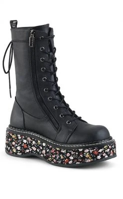 Demonia EMILY-350 Black Floral Boots 11 Demonia EMILY-350 Black Floral Boots
