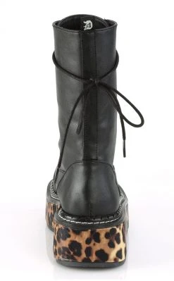 Demonia EMILY-350 Black Leopard Boots (Last Pair: Size 9)