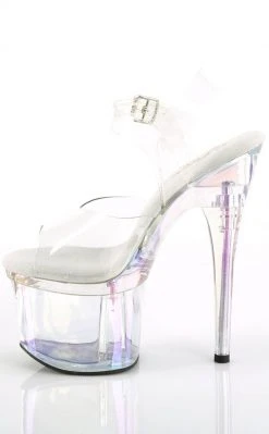 Pleaser Pole Shoes ESTEEM-708RBP Clear Hologram Peeptoe Heels 9 Pleaser Pole Shoes ESTEEM-708RBP Clear Hologram Peeptoe Heels