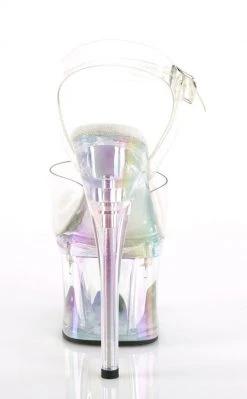 Pleaser Pole Shoes ESTEEM-708RBP Clear Hologram Peeptoe Heels 10 Pleaser Pole Shoes ESTEEM-708RBP Clear Hologram Peeptoe Heels