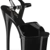 Pleaser ESTEEM-709 Black Patent Heels Pole Shoes