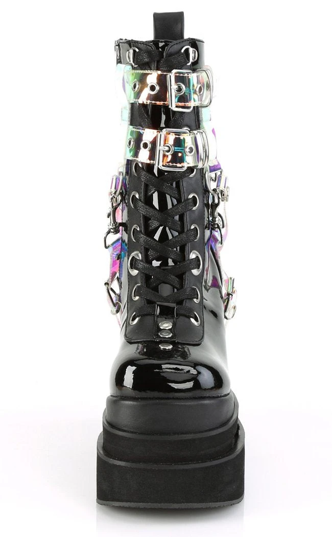 Demonia Shoes ETERNAL-115 Black Patent Ankle Boots 4 Demonia Shoes ETERNAL-115 Black Patent Ankle Boots