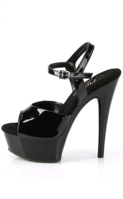 Pleaser Pole Shoes EXCITE-609 Black Patent Platform Heels