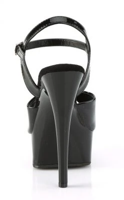 Pleaser Pole Shoes EXCITE-609 Black Patent Platform Heels