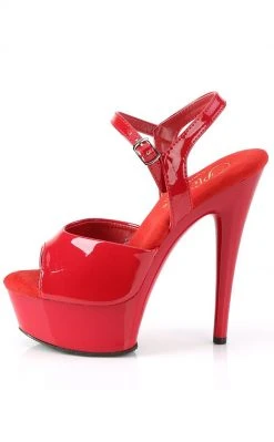 Pleaser EXCITE-609 Red Patent Platform Heels Pole Shoes