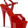 Pleaser EXCITE-609 Red Patent Platform Heels Pole Shoes
