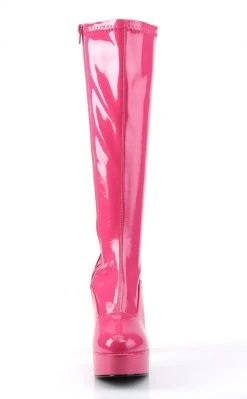 Funtasma Sale EXOTICA-2000 H. Pink Str Pat Boots Last Pair: Size 9