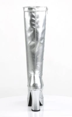 Funtasma EXOTICA-2000 Silver Patent Gogo Boots