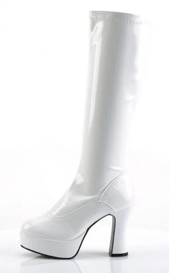 Funtasma EXOTICA-2000 White Stretch Patent Boots