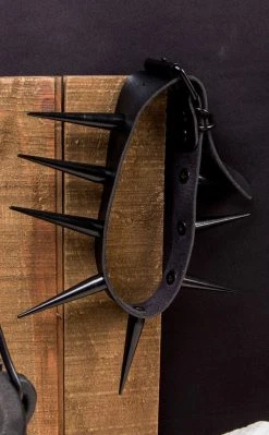 Cold Black Heart EXTRA Dark Malevolence Super Long Spiked Choker