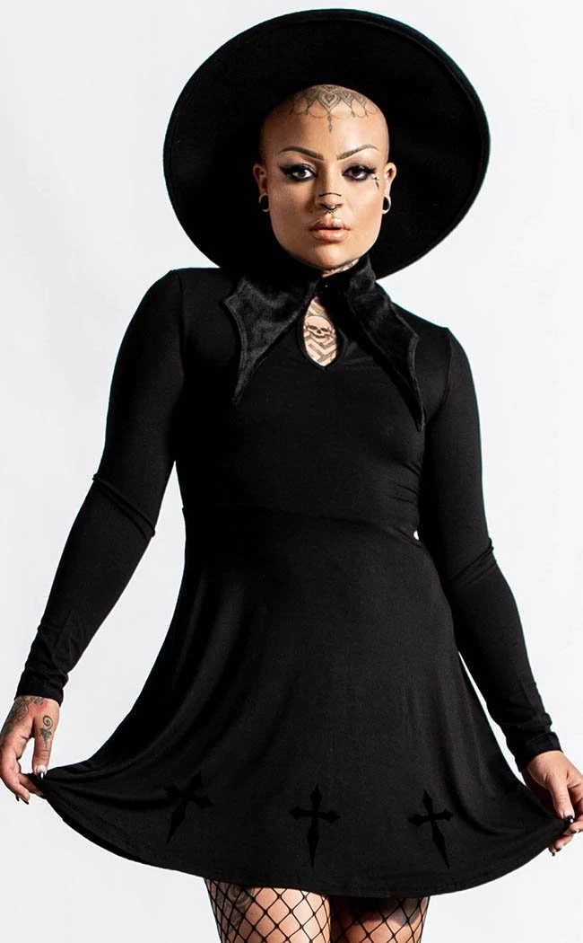 Killstar Elissabat Collar Dress Clothing 3 Killstar Elissabat Collar Dress Clothing