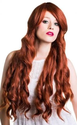 Rockstar Wigs Ember Long Auburn Wavy Wig Beauty