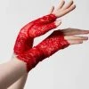 Killstar Accessories Embrace The Night Lace Gloves | Scarlet