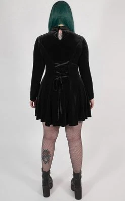 Punk Rave Ensnared Velvet Dress | Black | Plus Size Clothing 11 Punk Rave Ensnared Velvet Dress | Black | Plus Size Clothing