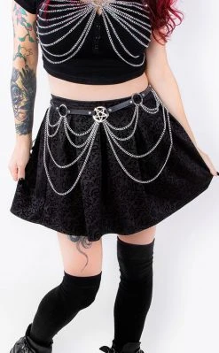 Cold Black Heart Eternity Chain Belt