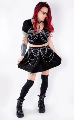 Cold Black Heart Eternity Chain Belt