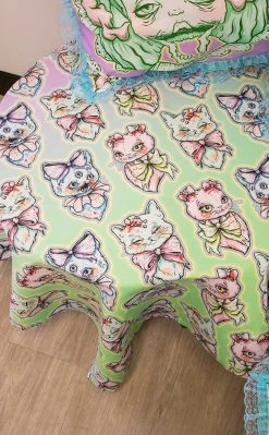 Drop Dead Gorgeous Home & Gifts Evil Trio Tablecloth | Pastel