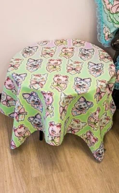 Drop Dead Gorgeous Home & Gifts Evil Trio Tablecloth | Pastel