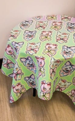Drop Dead Gorgeous Home & Gifts Evil Trio Tablecloth | Pastel
