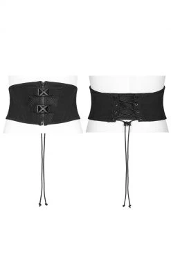 Punk Rave Ex Machina Corset Belt | Black Clothing