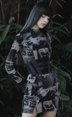 Punk Rave Clothing Ex Machina Corset Belt | Grey