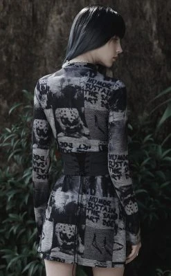 Punk Rave Clothing Ex Machina Corset Belt | Grey