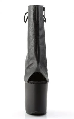 Pleaser Pole Shoes FLAMINGO-1018 Black Matte Ankle Boots