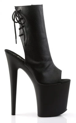 Pleaser Pole Shoes FLAMINGO-1018 Black Matte Ankle Boots