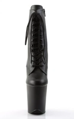 Pleaser Pole Shoes FLAMINGO-1020 Black Matte Ankle Boots