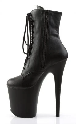 Pleaser Pole Shoes FLAMINGO-1020 Black Matte Ankle Boots