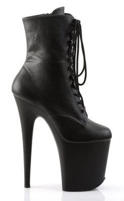 Pleaser Pole Shoes FLAMINGO-1020 Black Matte Ankle Boots