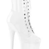 Pleaser Pole Shoes FLAMINGO-1020 White Patent Ankle Boots