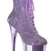 Pleaser FLAMINGO-1020CHRS Lavender Rhinestone Chrome Boots 1 Pleaser FLAMINGO-1020CHRS Lavender Rhinestone Chrome Boots