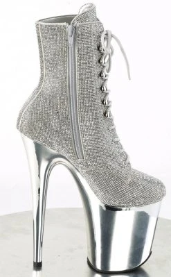 Pleaser FLAMINGO-1020CHRS Silver Rhinestone Chrome Boots 11 Pleaser FLAMINGO-1020CHRS Silver Rhinestone Chrome Boots