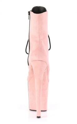 Pleaser FLAMINGO-1020FS Baby Pink Faux Suede Boots