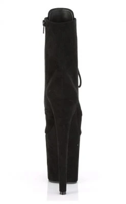 Pleaser FLAMINGO-1020FS Black Faux Suede Boots Pole Shoes