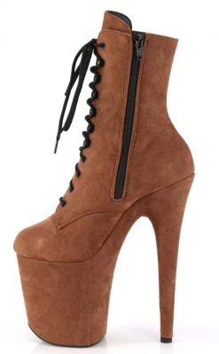 Pleaser FLAMINGO-1020FS Camel Faux Suede Boots