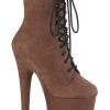 Pleaser FLAMINGO-1020FS Camel Faux Suede Boots