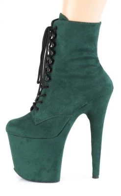Pleaser Pole Shoes FLAMINGO-1020FS Emerald Green Faux Suede Boots 9 Pleaser Pole Shoes FLAMINGO-1020FS Emerald Green Faux Suede Boots