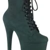 Pleaser Pole Shoes FLAMINGO-1020FS Emerald Green Faux Suede Boots