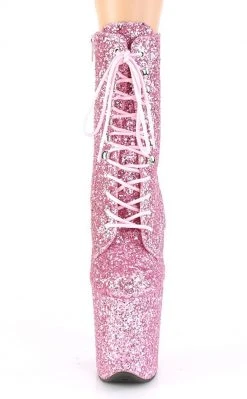 Pleaser FLAMINGO-1020GWR Baby Pink Glitter Boots Pole Shoes 8 Pleaser FLAMINGO-1020GWR Baby Pink Glitter Boots Pole Shoes