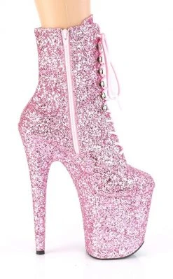 Pleaser FLAMINGO-1020GWR Baby Pink Glitter Boots Pole Shoes 11 Pleaser FLAMINGO-1020GWR Baby Pink Glitter Boots Pole Shoes