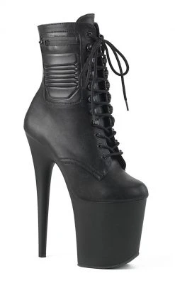 Pleaser FLAMINGO-1020PK Black Ankle Boots