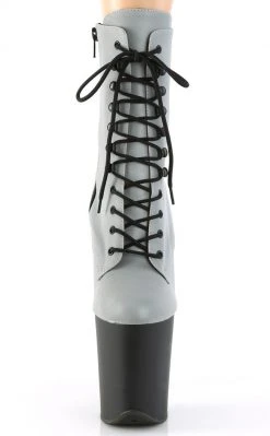 Pleaser FLAMINGO-1020REFL Silver Reflective Boots Pole Shoes