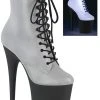 Pleaser FLAMINGO-1020REFL Silver Reflective Boots Pole Shoes 1 Pleaser FLAMINGO-1020REFL Silver Reflective Boots Pole Shoes