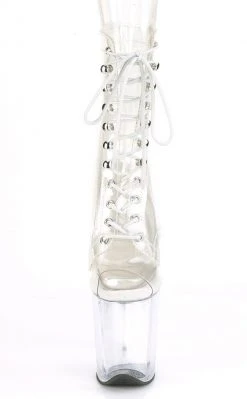 Pleaser Pole Shoes FLAMINGO-1021 Clear Ankle Boots