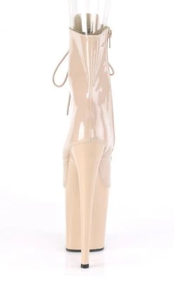Pleaser Pole Shoes FLAMINGO-1021 Nude Ankle Boots