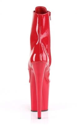 Pleaser Pole Shoes FLAMINGO-1021 Red Patent Ankle Boots