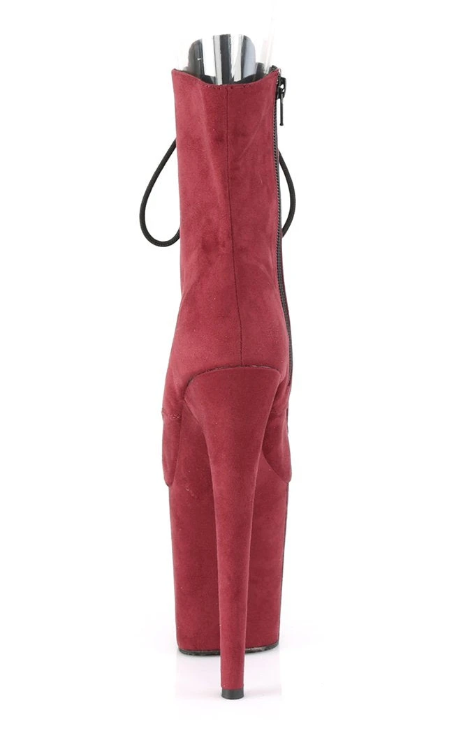 Pleaser FLAMINGO-1021FS Burgundy Faux Suede Ankle Boots 6 Pleaser FLAMINGO-1021FS Burgundy Faux Suede Ankle Boots